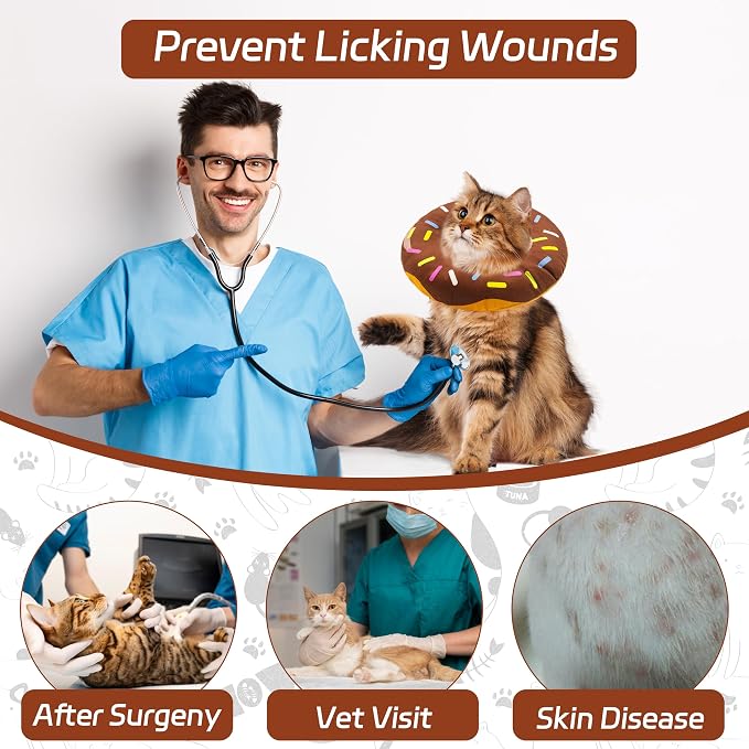 Cat Cone Collar Soft, Adjustable Cat Recovery Collars Spay Cone to Stop Licking - Image 6