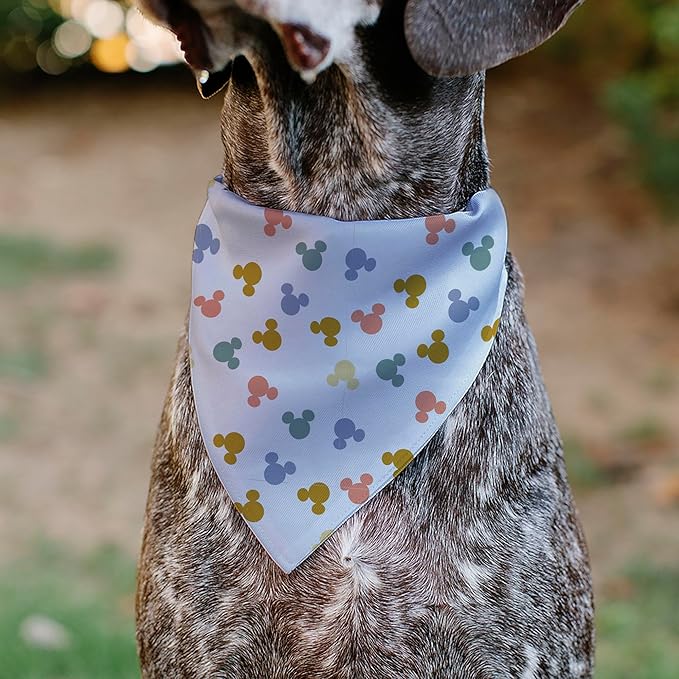 Disney Pet Bandana Mickey Mouse Ears Icon Scattered White Slip On Collar - Image 4