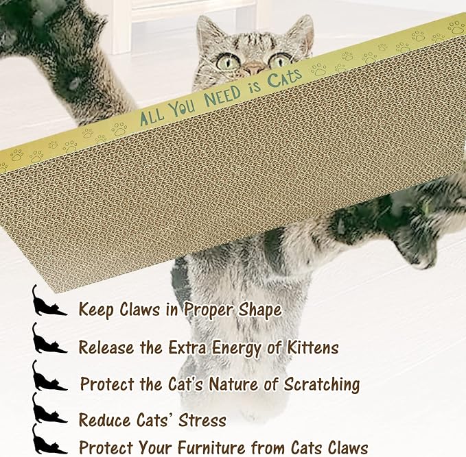 3 Pack Cardboard Cat Scratcher Pads Cat Scratching Board - Image 5