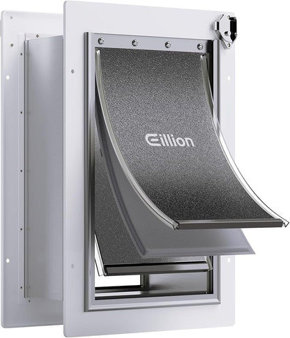 3-Flap Pet Door for Wall Dog Door for Wall Exterior, Large Doggie Door by ExploreNow