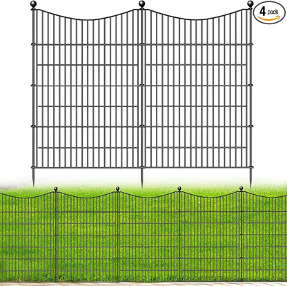 4 Panels No Dig Dog Fence Outdoor by OutdoorFence