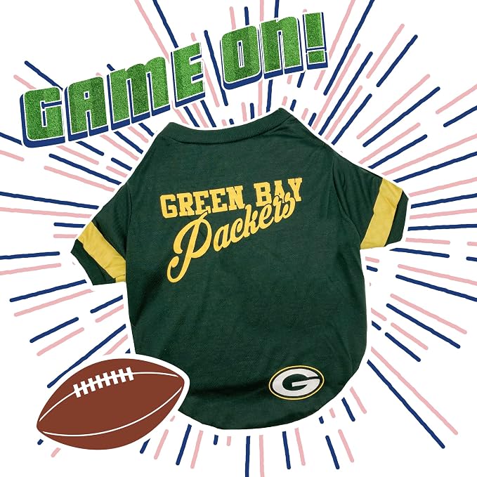 Green Bay Packers Dog & Cat T-Shirt, Large. NFL Team Football Shirt. New Stripe - Image 4
