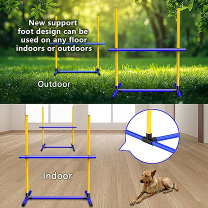 Dog Agility Hurdle Training Set, 2-Sets Jump Bar Equipment - Image 2
