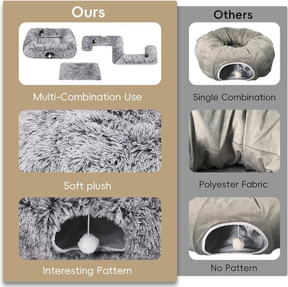 Extra Large Cat Tunnel Bed, 4 Ways Tunnels - Image 6