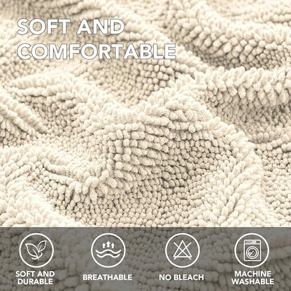 H.VERSAILTEX Non Slip Pet Couch Cover Chenille Dog Bed Protector Thick Soft - Image 2
