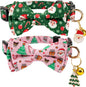 2 Pack Christmas Cotton Cat Collar by Gelwoo