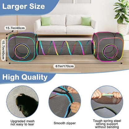Outdoor Cat Enclosures Portable Cats Tunnel - Image 3