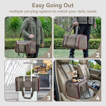 Petsfit Expandable Cat Carrier Dog Carriers, Airline Approved Soft-Sided - Image 3