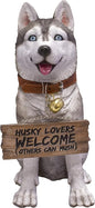 DWK Front Porch Dog Outdoor Welcome Sign Decorative Statue | Cute Dog Welcome by DWK