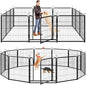 Dog Playpen Outdoor Extra Wide 12 Piece Panels Heavy Duty Dog Fence 32" Height by Committedtobetterpetlife