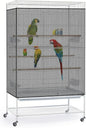 Bissap Bird Cage Seed Catcher, 90-118‘’ Universal Birdcage Net Nylon 31.8'' H by Bissap
