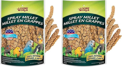 Living World – Millet Spray for Birds, 7 Oz – Premium Treat for Budgies by LivingWorld