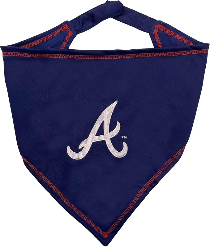 Pets First MLB Atlanta Braves TIE Bandana, Large/X-Large. Dog Bandana Scarf Bib by PETSFIRST