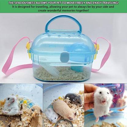 Portable Hamster Cage Syrian Hamster Carry Travel Cage - Image 6