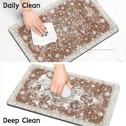 Pet Food Mats for Floor, Absorbent Dog Mat for Food and Water Dispenser Mat - Image 7