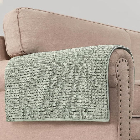 H.VERSAILTEX Plush Chenille Couch Armrest Cover 2 Packs Thick and Soft Sofa by HVERSAILTEX
