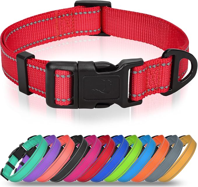 Joytale Reflective Dog Collar, Adjustable Nylon Pet Collar by Joytale