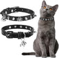 EXPAWLORER Cat Collar for Girl Boy Cats- Adjustable Leather Pet Collar by EXPAWLORER