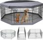 PETIME Foldable Metal Dog Exercise Pen/Pet Puppy Playpen Kennels Yard Fence by PETIME
