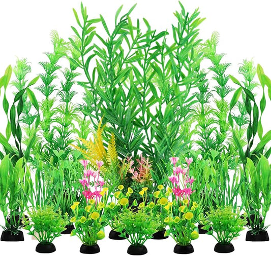 Fish Tank Plants, Fish Tank Accessories by QUOZUO