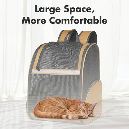 Pet Backpack Carrier, Large Cat Carrier Backpack Up to 20 Lbs - Image 4