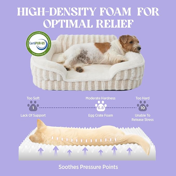 LE SURE Cute Dog Bed Medium Size Dog, Orthopedic Waterproof Medium Pet Beds - Image 3