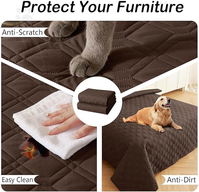 hyha Waterproof Dog Bed Blanket, Soft Pet Blankets, Waterproof Couch Cover - Image 4