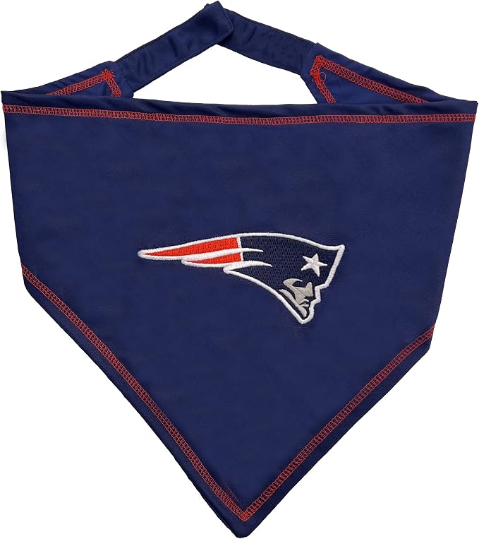 Pets First NFL New England Patriots TIE Bandana, Large/X-Large. Dog Bandana by PETSFIRST