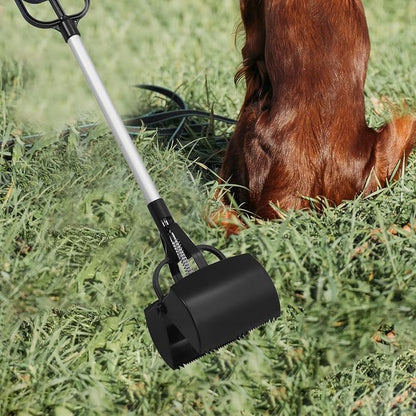 Cabilock Pet Poop Scoop Long Handle Dog Waste Picker Outdoor Cleaning Tool Black - Image 7