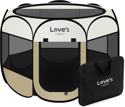 Love's cabin Pet Puppy Dog Playpen, Medium Dog Tent Crates Cage Indoor/Outdoor by Lovescabin