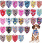30 Pcs Paisley Bandanas for Dog Polyester Print One Side Bandana Bulk for Small by Bestwishforyou