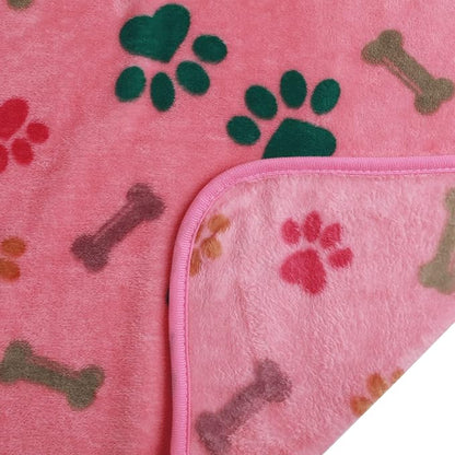 Luciphia 1 Pack 3 Blankets Fluffy Premium Fleece Pet Blanket Flannel Paw Bone - Image 6