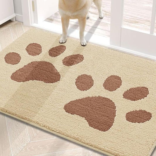 Buganda Dog Door Mat for Muddy Paws, Absorbent Dirt Trapper Washable Indoor by Buganda