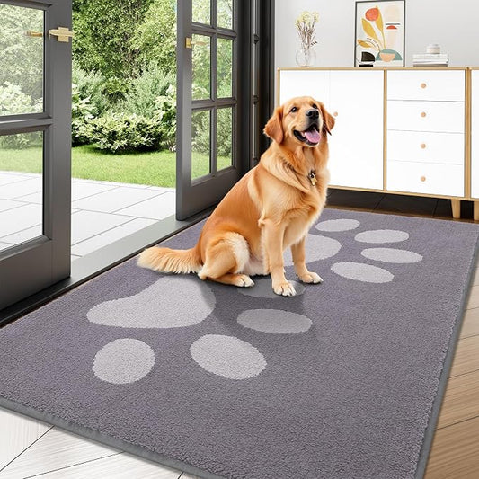 Buganda Dog Door Mat for Muddy Paws, Absorbent Dirt Trapper Washable Indoor by Buganda