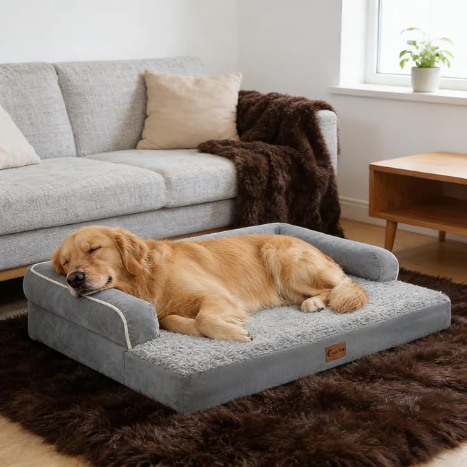 Orthopedic XXL Dog Beds, Waterproof Egg Crate Foam Big Pet Bed - Image 9