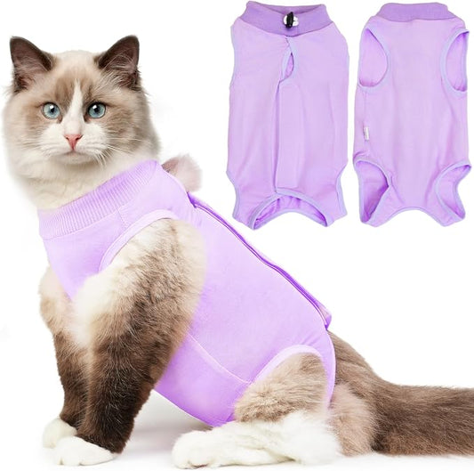 Cat Recovery Suit for Abdominal Wounds or Skin Diseases, Kitten Onesie for Cats by Hpetppy