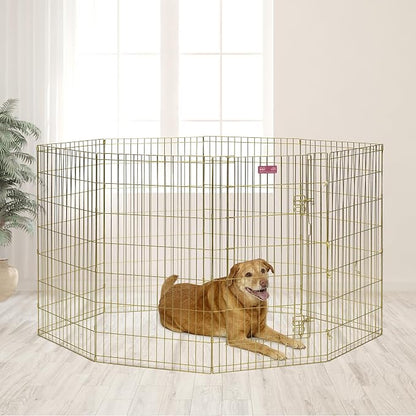 MidWest Homes for Pets Folding Metal Dog Exercise Pen, Indoor/Outdoor Playpen - Image 3