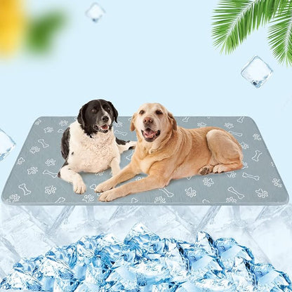 BEAUTYZOO Upgraded Dog Self Cooling Mat Ice Silk Chill Pads by BEAUTYZOO