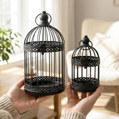 VELA LANTERNS Bird Cage Decor Candle Holder Lantern Decorative Table - Image 4