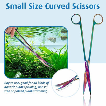 hygger 6-in-1 Long Aquarium Aquascaping Tools Kit, Color Stainless Steel - Image 2