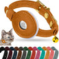 OOPSDOGGY Reflective Leather AirTag Cat Collar by OOPSDOGGY