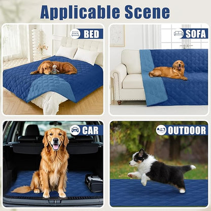 Smiry Waterproof Dog Bed Cover Blanket 82x82, Soft Reversible Pet Blanket - Image 5