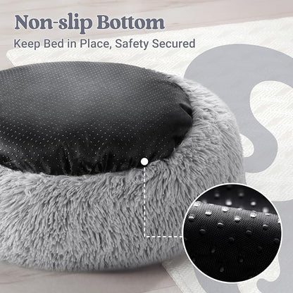 rabbitgoo Dog Bed for Small, 24 inches Machine Washable, Fluffy Donut Pet Bed - Image 7