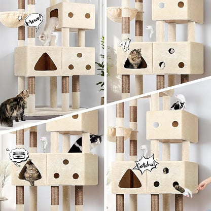 Globlazer Extra Large Cat Tower, 81-inch Tall Cat Tree - Image 2