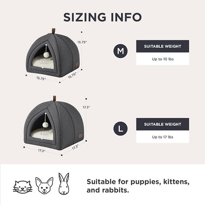 Bedsure Cat Beds for Indoor Cats - 2 in 1 Cat Cave House Tent for Kittens and - Image 5