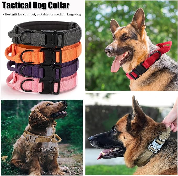 Tactical Dog Collar, Adjustable Military Training Nylon Dog Collar - Image 6