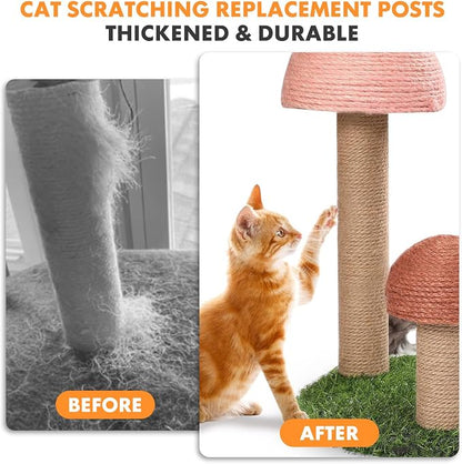 PowerKing Thick Natural Sisal Replacement Scratching Post, 15.7" Length - Image 4