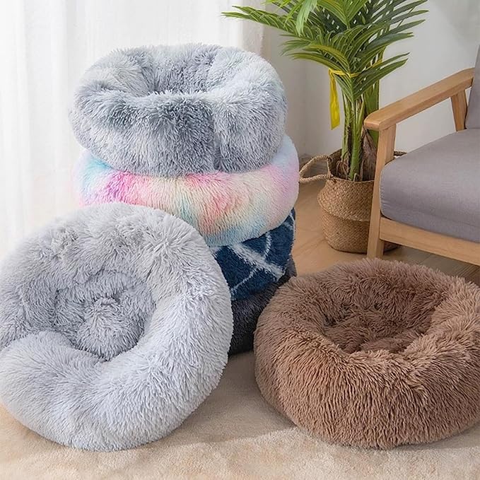 Dog Bed for Small Medium Large Dogs Cats, 20 inch Calming Washable-Round Cozy - Image 6