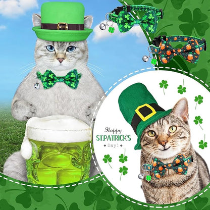 Kacctyen 18 Pcs St. Patrick's Day Cat Collars Bulk Holiday Cat Collars - Image 4