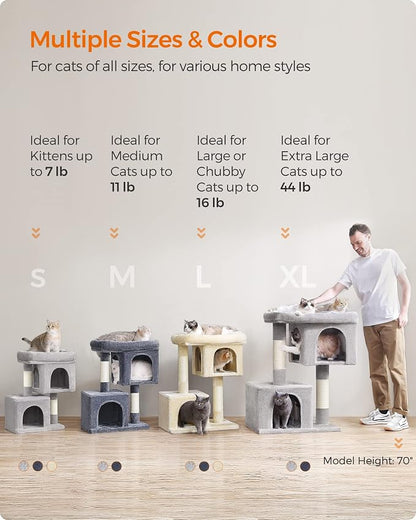 Feandrea Cat Tree, 33.1-Inch Cat Tower, Plush Condo - Image 6